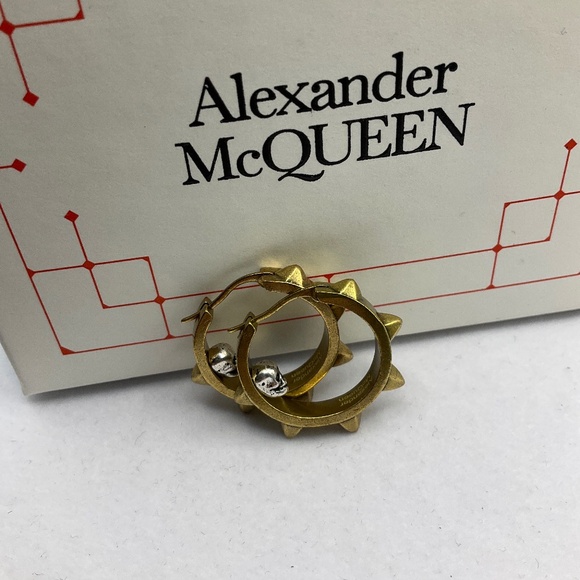 Alexander McQueen Women's Punk Hoop Earrings in Multi - Picture 1 of 4